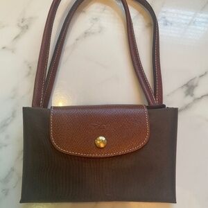 NEW Original Longchamp Le Pliage brown shoulder bag